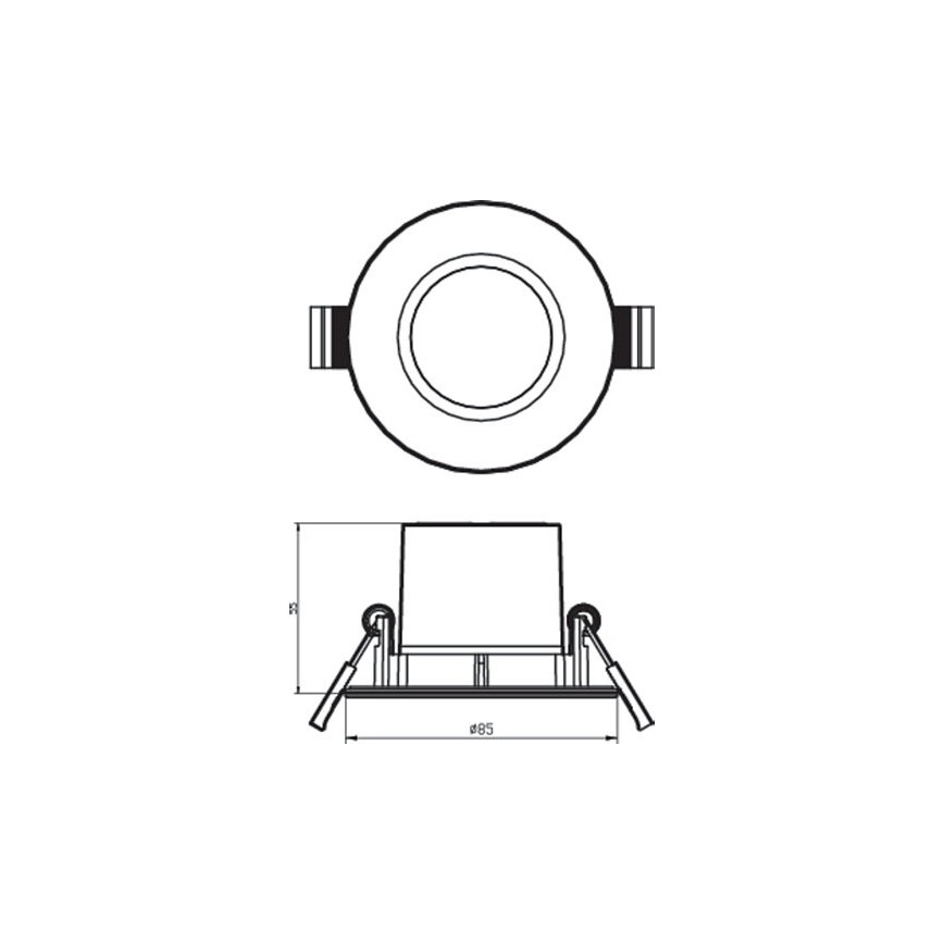 Philips - LED Ρυθμιζόμενο εντοιχισμένο φωτιστικό μπάνιου DIVE LED/5W/230V IP65