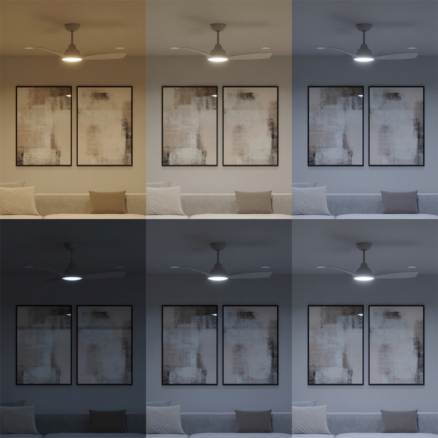 Philips - Ανεμιστήρας οροφής LED με ρύθμιση φωτεινότητας OLAS LED/24W/230V διάμ. 106 cm λευκός + τηλεχειριστήριο
