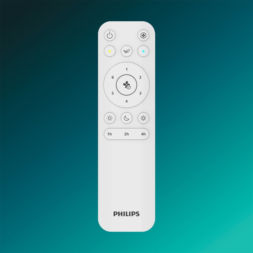Philips - Ανεμιστήρας οροφής LED με ρύθμιση φωτεινότητας OLAS LED/24W/230V διάμ. 106 cm λευκός + τηλεχειριστήριο