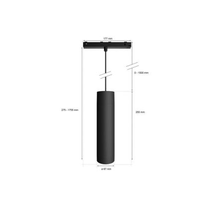 Philips - LED RGB Dimmable κρεμαστό φωτιστικό ράγας Hue PERIFO LED RGB/5,2W/24V 2000-6500K