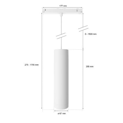 Philips - LED RGB Dimmable κρεμαστό φωτιστικό ράγας Hue PERIFO LED RGB/5,2W/24V 2000-6500K