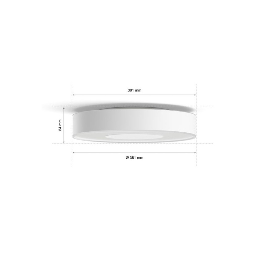 Philips -LED RGB Dimmable φωτιστικό οροφής Hue INFUSE LED/33,5W/230V 2000-6500K δ. 381 mm λευκό