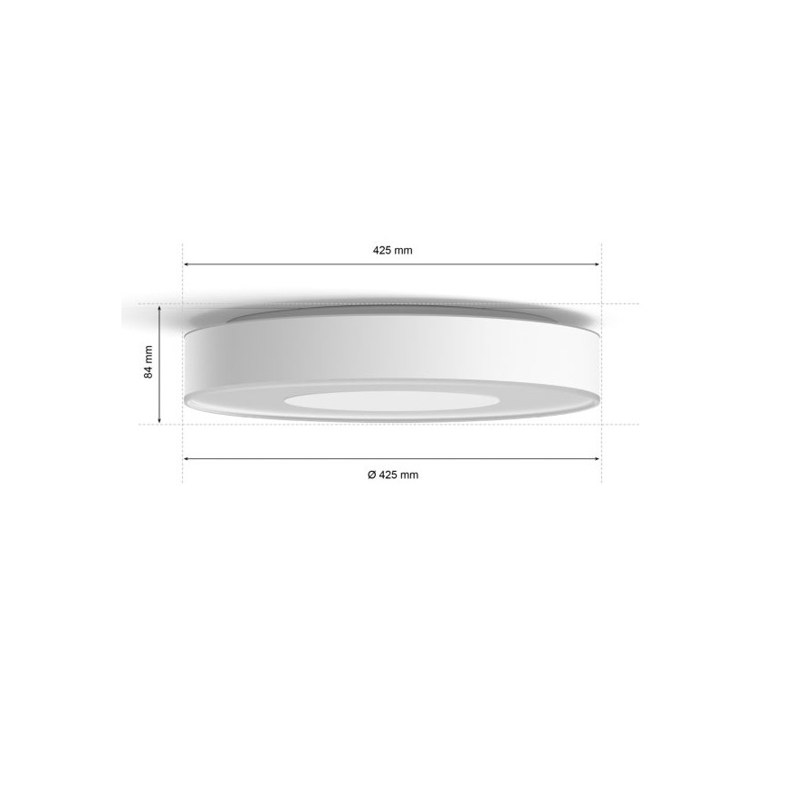 Philips - LED RGB Dimmable φωτιστικό οροφής Hue INFUSE LED/52,5W/230V 2000-6500K δ. 425 mm λευκό