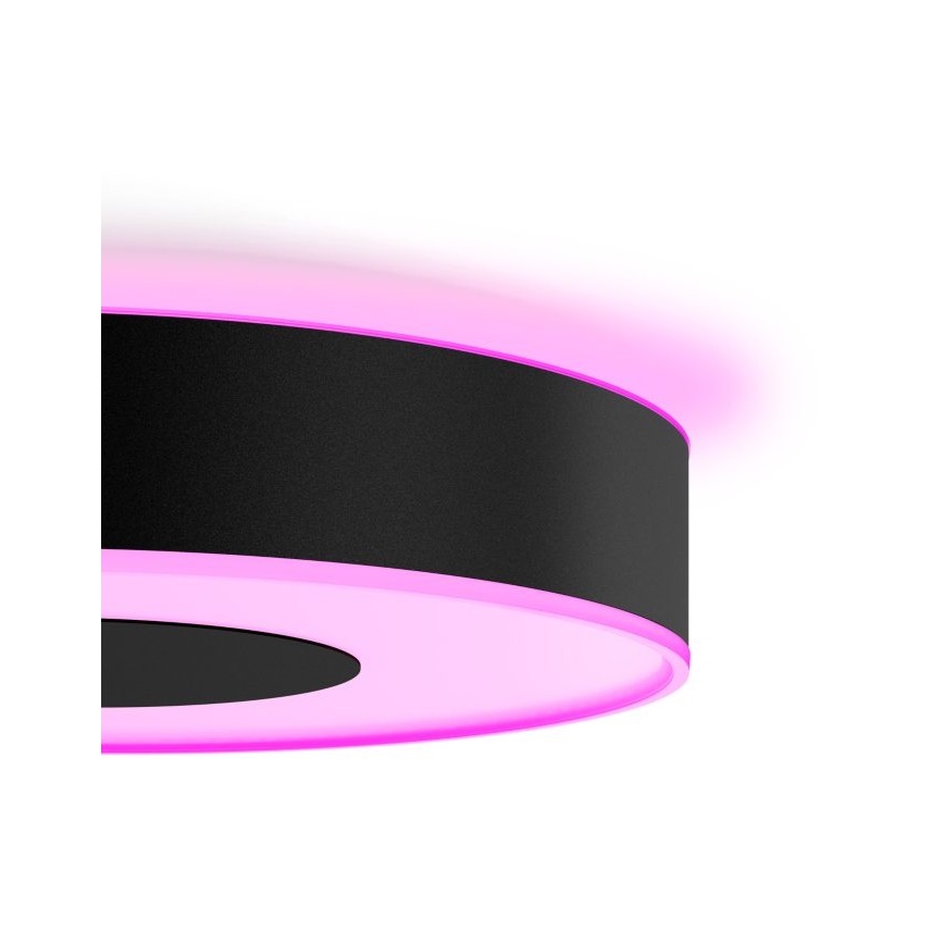 Philips - LED RGB Dimmable φωτιστικό οροφής Hue INFUSE LED/52,5W/230V 2000-6500K δ. 425 mm μαύρο