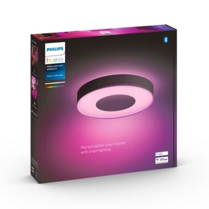 Philips - LED RGB Dimmable φωτιστικό οροφής Hue INFUSE LED/52,5W/230V 2000-6500K δ. 425 mm μαύρο