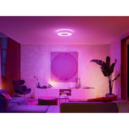 Philips - Φωτιστικό οροφής Hue INFUSE LED RGB, ρυθμιζόμενο, 52,5W/230V, 2000-6500K, διάμ. 425 mm, λευκό