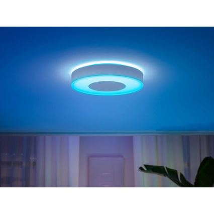 Philips - Φωτιστικό οροφής Hue INFUSE LED RGB, ρυθμιζόμενο, 52,5W/230V, 2000-6500K, διάμ. 425 mm, λευκό