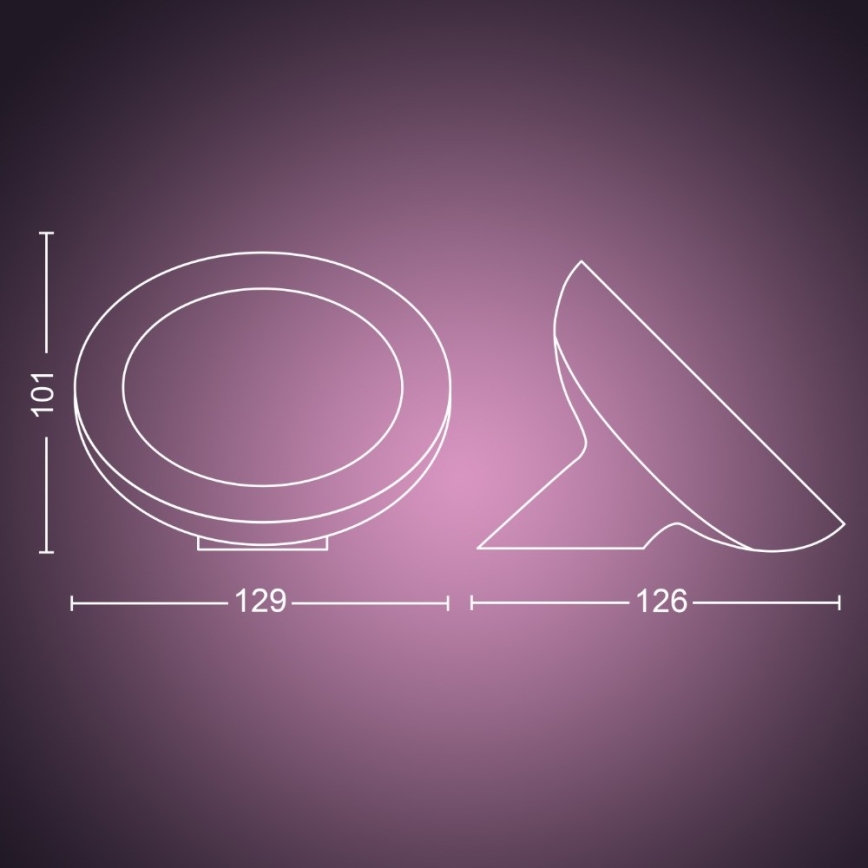 Philips - LED RGB ρυθμιζόμενο επιτραπέζιο φωτιστικό Hue BLOOM LED/7,1W/230V
