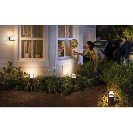 Philips - Ρυθμιζόμενο εξωτερικό επιτοίχιο φωτιστικό LED RGB Hue LUCCA 1xE27/8,1W/230V 1000-20000K IP44