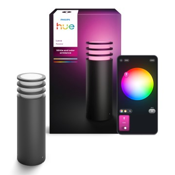 Philips - LED RGB ρυθμιζόμενο εξωτερικό φωτιστικό Hue LUCCA 1xE27/8,1W/230V 40 cm 1000-20000K IP44