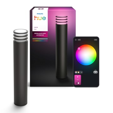 Philips - LED RGB ρυθμιζόμενο εξωτερικό φωτιστικό Hue LUCCA 1xE27/8,1W/230V 77 cm 1000-20000K IP44