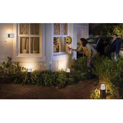 Philips - Ρυθμιζόμενο εξωτερικό φωτιστικό LED RGB Hue LUCCA 1xE27/8,1W/230V 25 cm 1000-20000K IP44