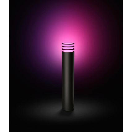 Philips - LED RGB ρυθμιζόμενο εξωτερικό φωτιστικό Hue LUCCA 1xE27/8,1W/230V 77 cm 1000-20000K IP44
