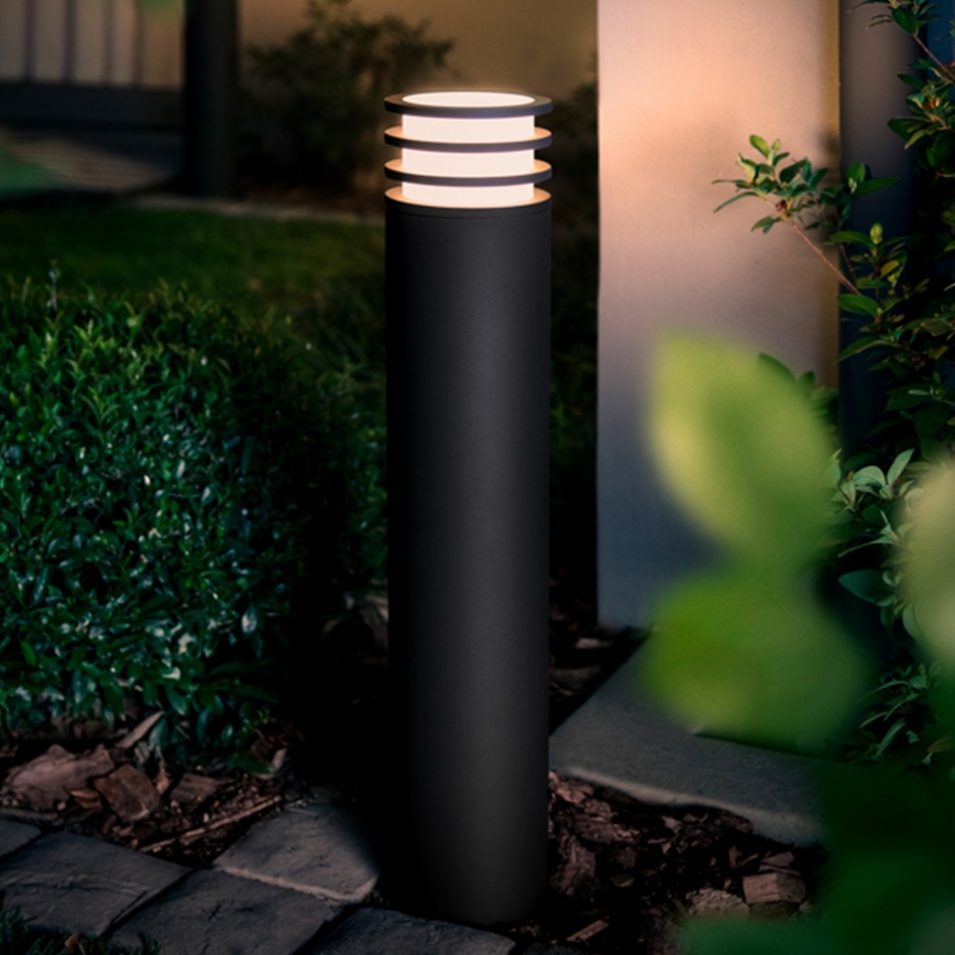 Philips - LED RGB ρυθμιζόμενο εξωτερικό φωτιστικό Hue LUCCA 1xE27/8,1W/230V 77 cm 1000-20000K IP44