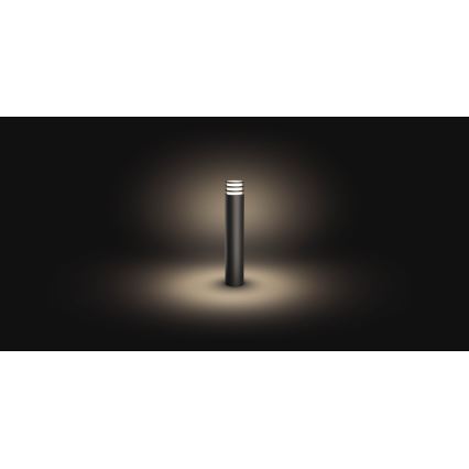 Philips - LED RGB ρυθμιζόμενο εξωτερικό φωτιστικό Hue LUCCA 1xE27/8,1W/230V 77 cm 1000-20000K IP44
