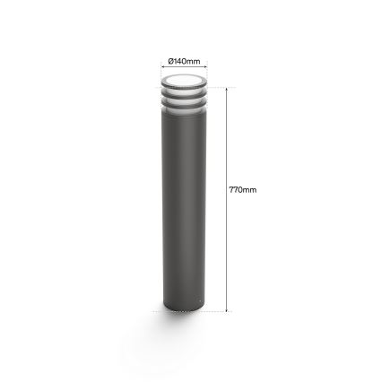 Philips - LED RGB ρυθμιζόμενο εξωτερικό φωτιστικό Hue LUCCA 1xE27/8,1W/230V 77 cm 1000-20000K IP44