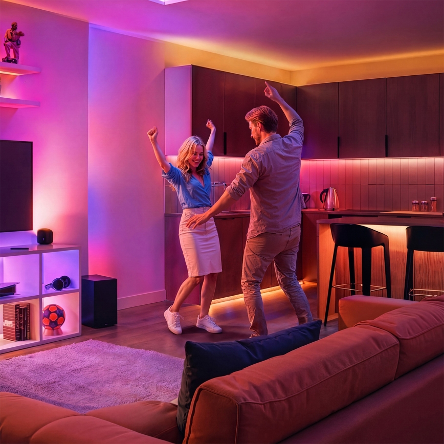 Philips - LED RGB+TW ρυθμιζόμενο επιτραπέζιο φωτιστικό SMART LED/9W/230V 2200-6500K Wi-Fi