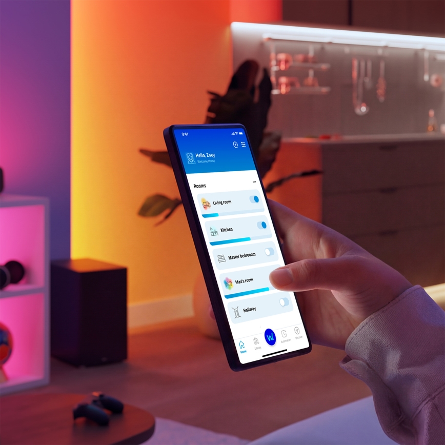 Philips - LED RGB+TW ρυθμιζόμενο επιτραπέζιο φωτιστικό SMART LED/9W/230V 2200-6500K Wi-Fi