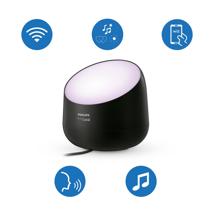 Philips - LED RGB+TW ρυθμιζόμενο επιτραπέζιο φωτιστικό SMART LED/9W/230V 2200-6500K Wi-Fi