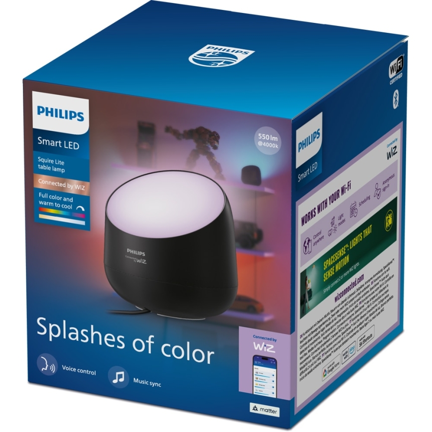 Philips - LED RGB+TW ρυθμιζόμενο επιτραπέζιο φωτιστικό SMART LED/9W/230V 2200-6500K Wi-Fi