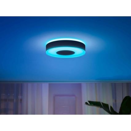 Philips - Ρυθμιζόμενο οροφής φωτιστικό LED RGB Hue INFUSE LED/33,5W/230V 2000-6500K διάμ. 381 mm μαύρο