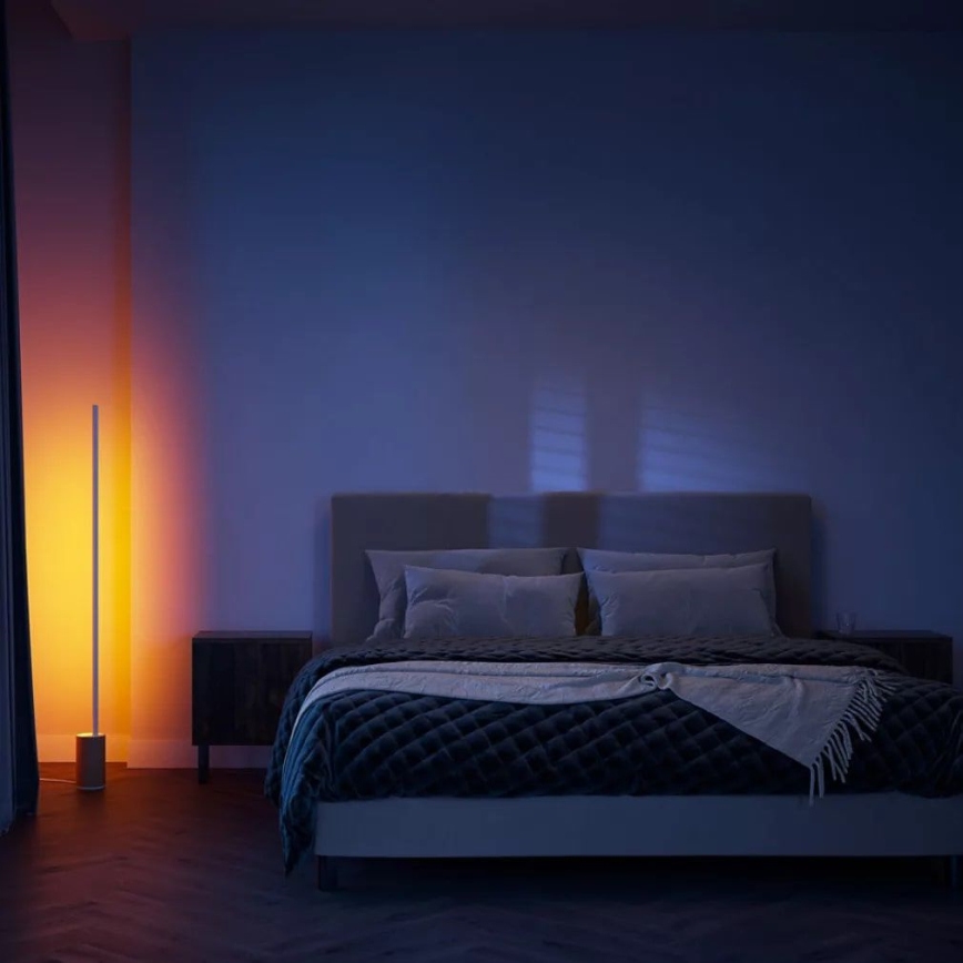 Philips - Ρυθμιζόμενο επιδαπέδιο φωτιστικό LED RGBW Hue SIGNE LED/29W/230V 2000-6500K μπεζ