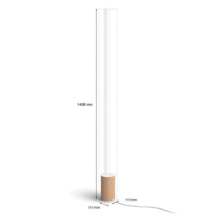 Philips - Ρυθμιζόμενο επιδαπέδιο φωτιστικό LED RGBW Hue SIGNE LED/29W/230V 2000-6500K μπεζ