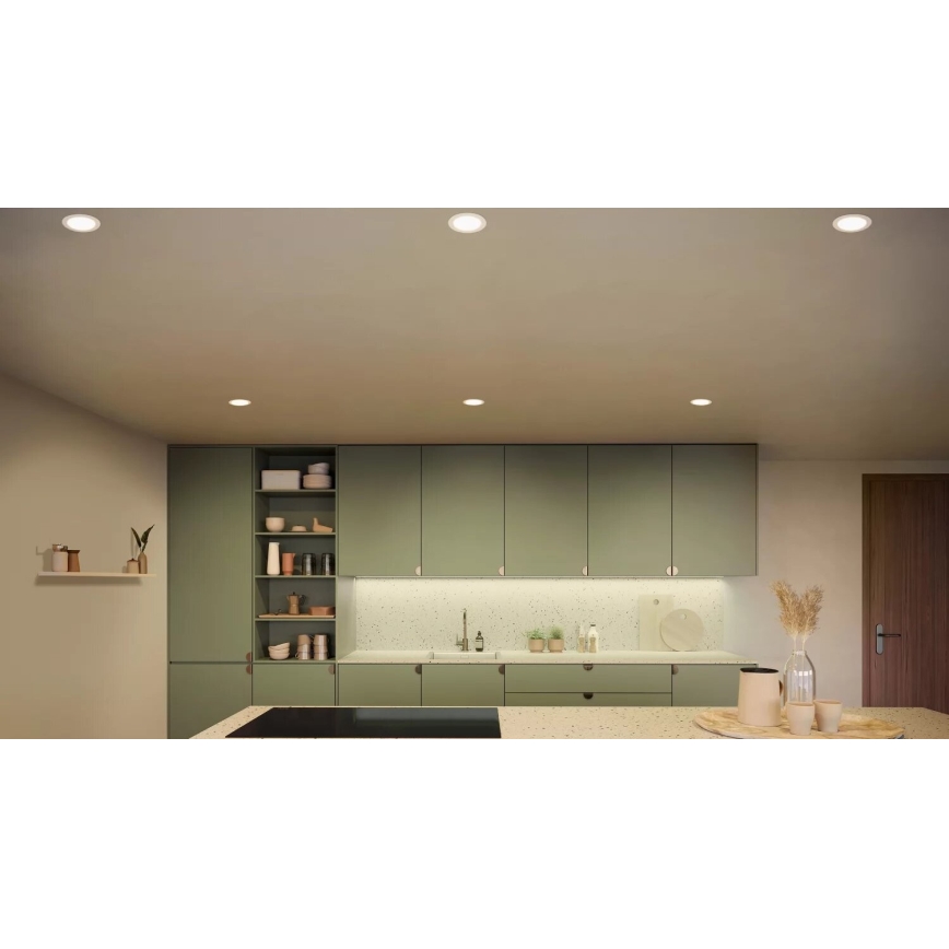 Philips - LED RGBW Χωνευτό φωτιστικό οροφής μπάνιου dimmimg Hue SLIM LED/12W/230V IP44 2200-6500K