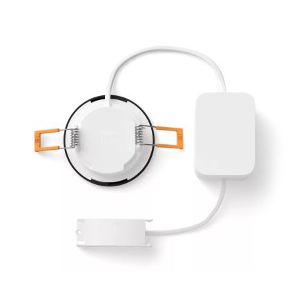 Philips - LED RGBW Χωνευτό φωτιστικό οροφής μπάνιου dimmimg Hue SLIM LED/8,3W/230V 2000-6500K IP44 μαύρο