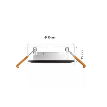 Philips - LED RGBW Χωνευτό φωτιστικό οροφής μπάνιου dimmimg Hue SLIM LED/8,3W/230V 2000-6500K IP44 μαύρο