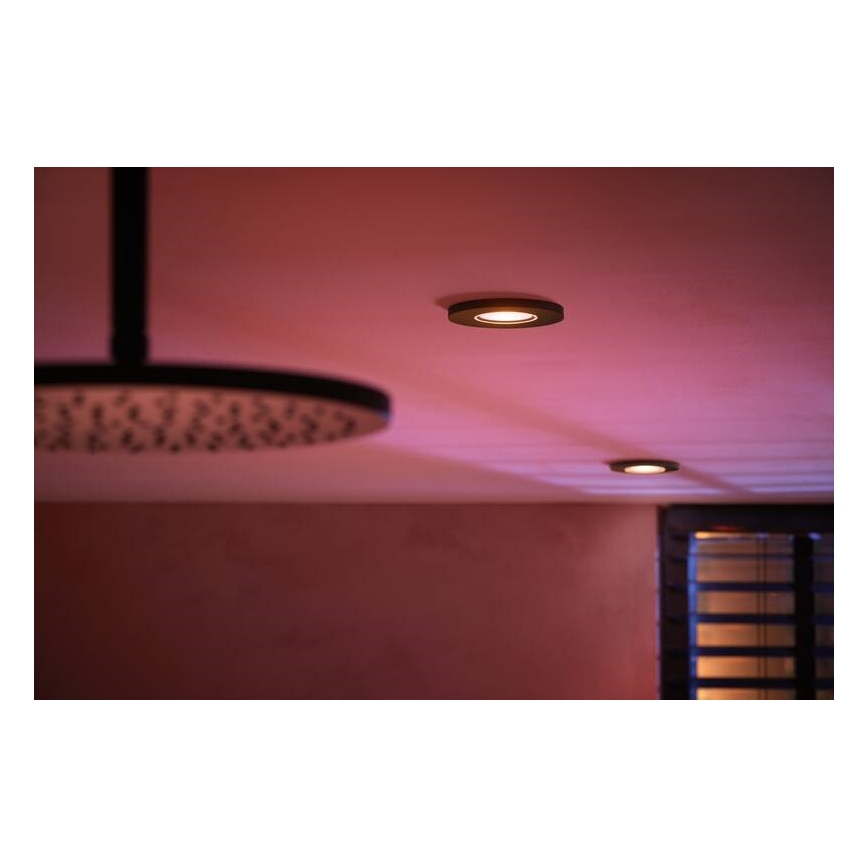 Philips - LED RGBW Dimmable χωνευτό φωτιστικό μπάνιου Hue XAMENTO GU10/5,7W/230V IP44 2200-6500K