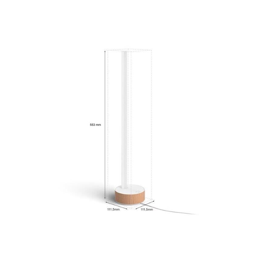 Philips - LED RGBW Dimmable επιτραπέζιο φωτιστικό Hue SIGNE LED/11,8W/230V 2000-6500K