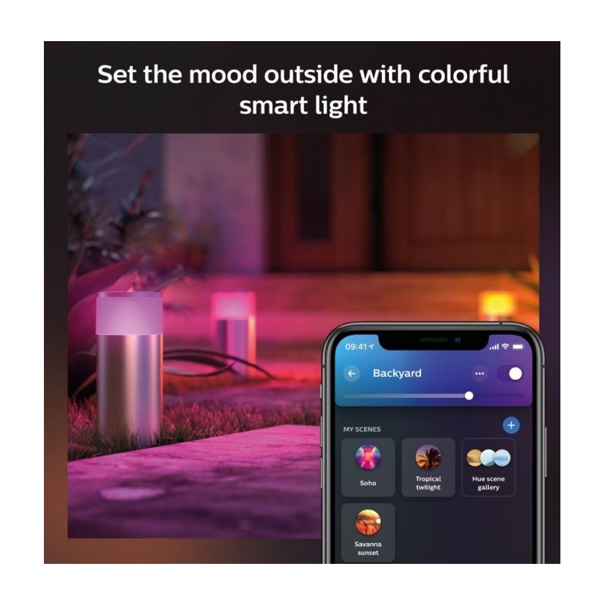 Philips - LED RGBW Dimmable λάμπα εξωτερικού χώρου Hue CALLA LED/8W/230V IP44