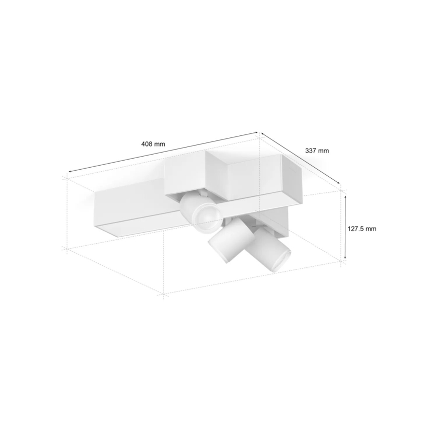 Philips - LED RGBW Dimmable σποτ Hue CENTRIS 3xGU10/4,2W/230V + LED/11W 2000-6500K