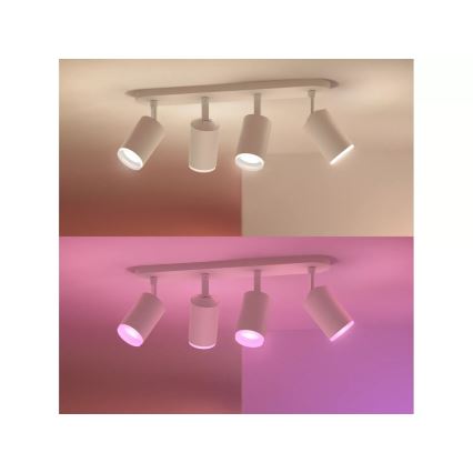 Philips - LED RGBW Dimmable σποτ Hue FUGATO 4xGU10/4,2W/230V 2000-6500K λευκό