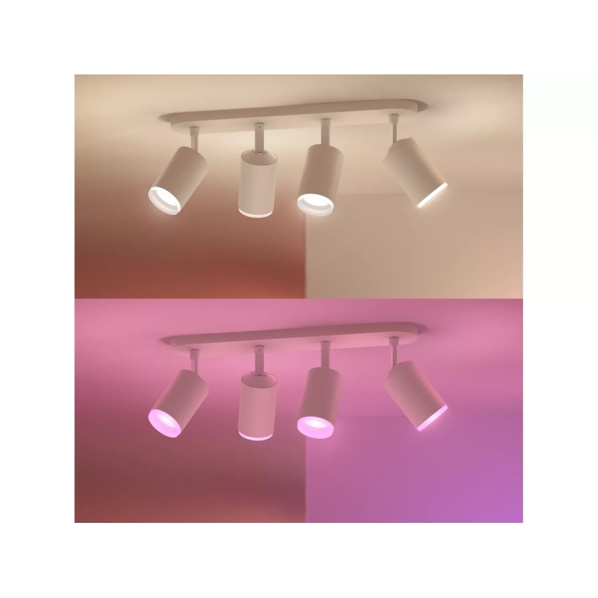 Philips - LED RGBW Dimmable σποτ Hue FUGATO 4xGU10/4,2W/230V 2000-6500K λευκό