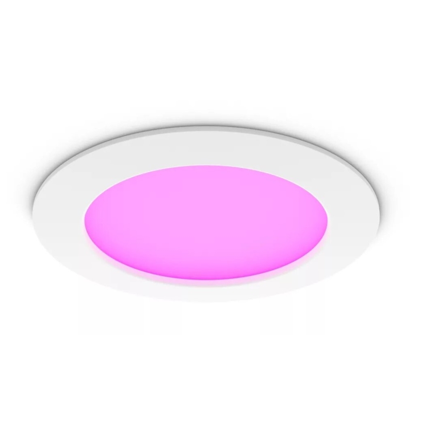 Philips - LED RGBW Χωνευτό φωτιστικό οροφής μπάνιου dimmimg Hue SLIM LED/12W/230V IP44 2200-6500K
