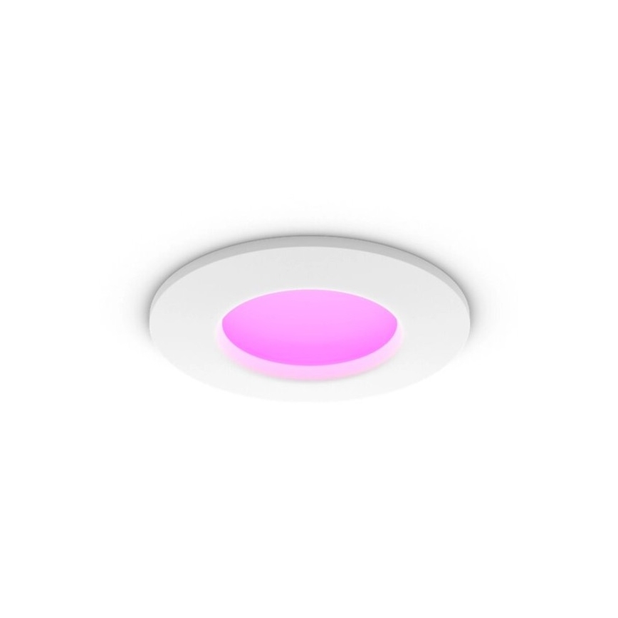 Philips - LED RGBW Χωνευτό φωτιστικό οροφής μπάνιου dimmimg Hue SLIM LED/8,3W/230V 2000-6500K IP44 λευκό