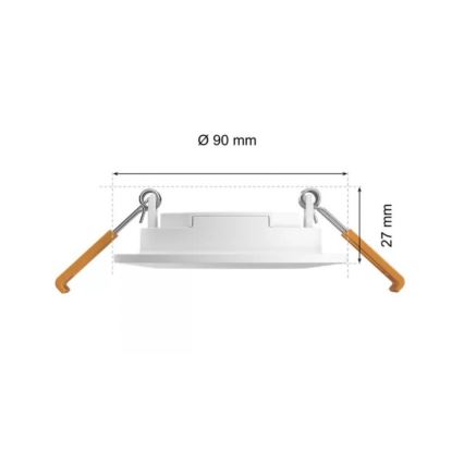 Philips - LED RGBW Χωνευτό φωτιστικό οροφής μπάνιου dimmimg Hue SLIM LED/8,3W/230V 2000-6500K IP44 λευκό