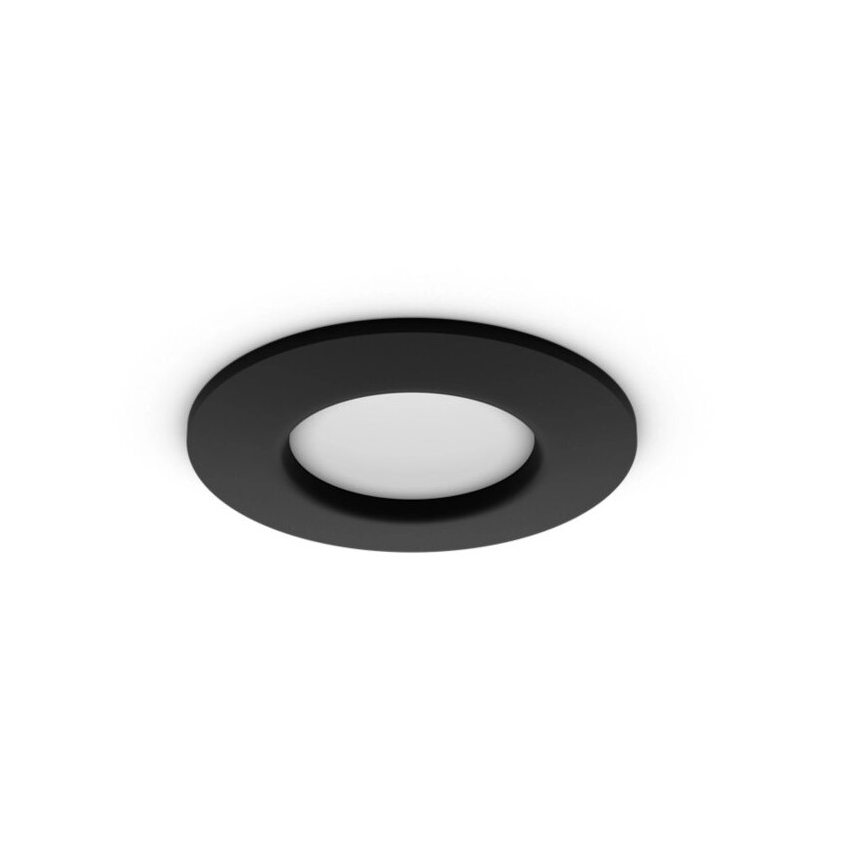 Philips - LED RGBW Χωνευτό φωτιστικό οροφής μπάνιου dimmimg Hue SLIM LED/8,3W/230V 2000-6500K IP44 μαύρο