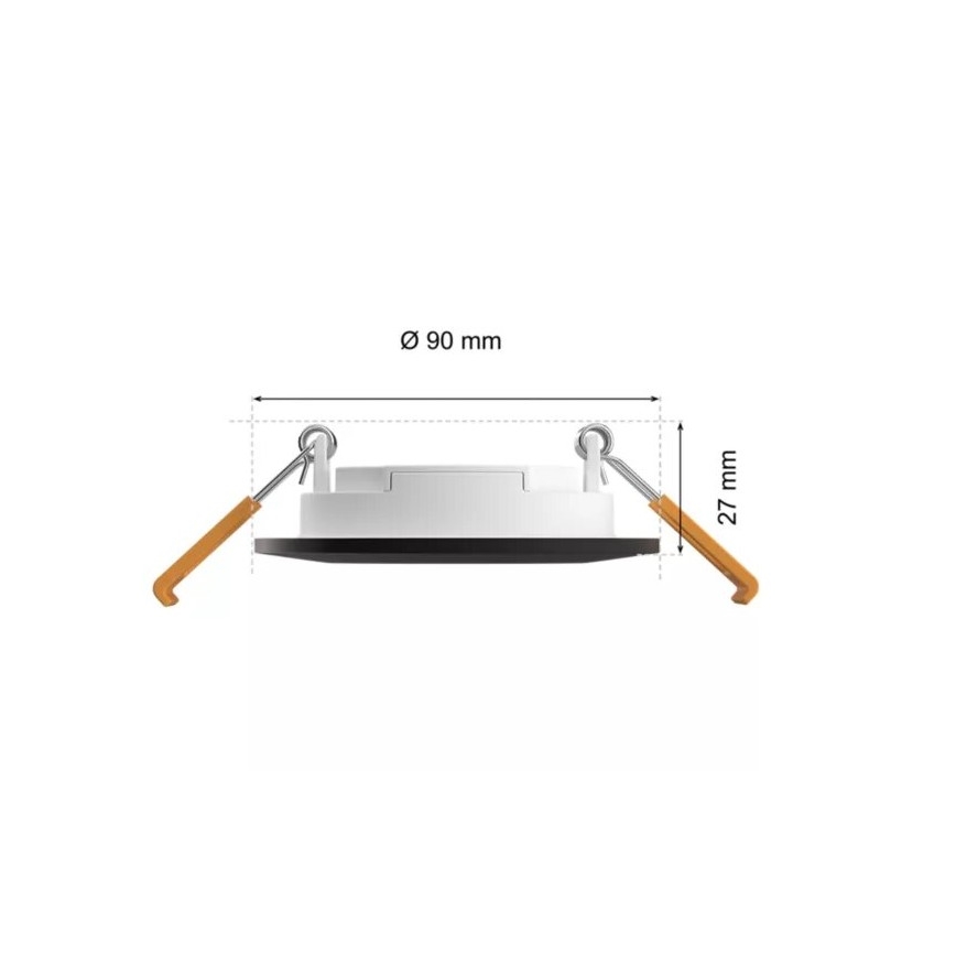 Philips - LED RGBW Χωνευτό φωτιστικό οροφής μπάνιου dimmimg Hue SLIM LED/8,3W/230V 2000-6500K IP44 μαύρο
