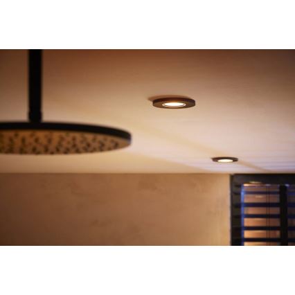 Philips - LED RGBW Dimmable χωνευτό φωτιστικό μπάνιου Hue XAMENTO GU10/5,7W/230V IP44 2200-6500K