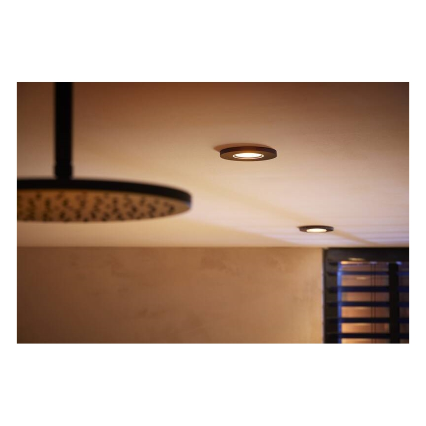 Philips - LED RGBW Dimmable χωνευτό φωτιστικό μπάνιου Hue XAMENTO GU10/5,7W/230V IP44 2200-6500K