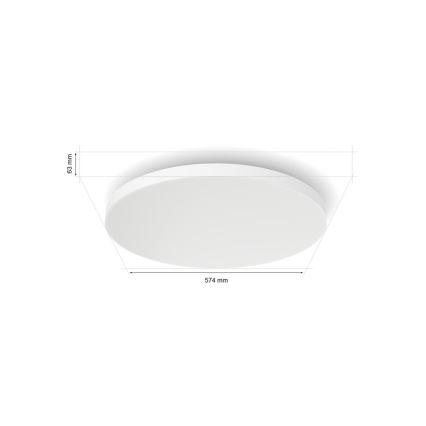 Philips - LED RGBW Dimmable φωτιστικό οροφής Hue DATURA LED/67W/230V 2000-6500K
