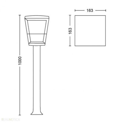 Philips - LED RGBW Dimming Εξωτερικού χώρου lamp Hue ECONIC LED/15W/230V IP44