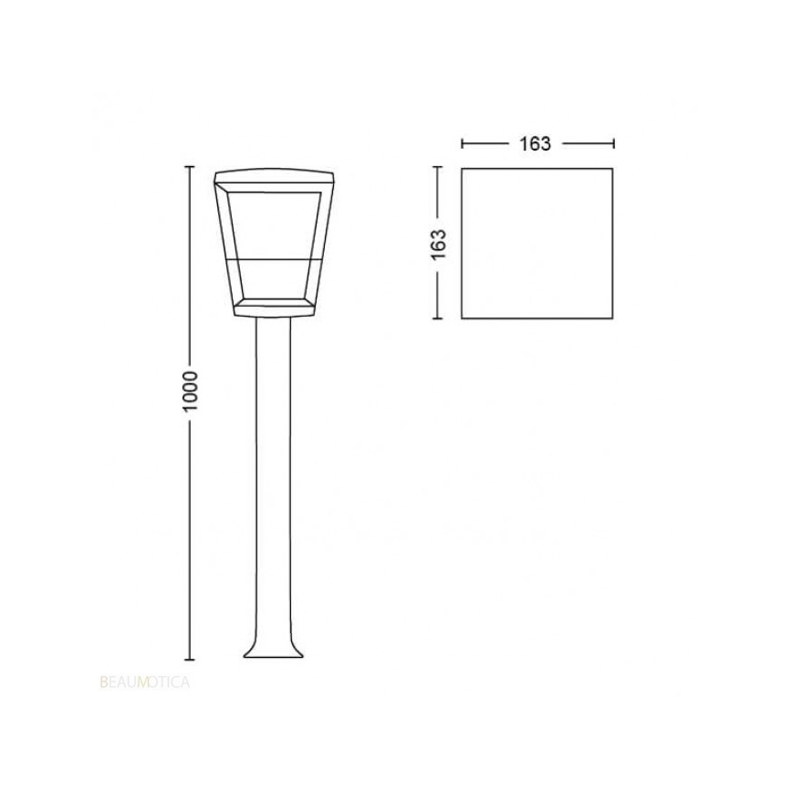 Philips - LED RGBW Dimming Εξωτερικού χώρου lamp Hue ECONIC LED/15W/230V IP44