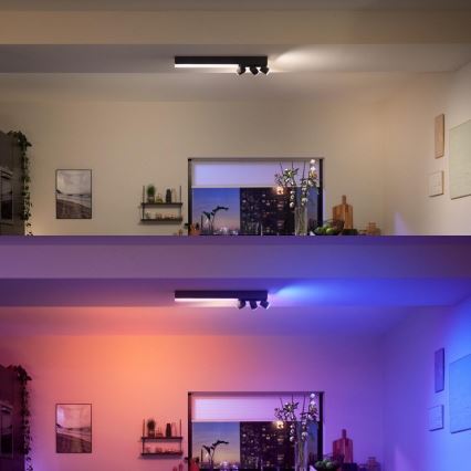 Philips - Ρυθμιζόμενο LED φωτιστικό σημείου RGBW LED/25W/230V + 3xGU10/5,7W