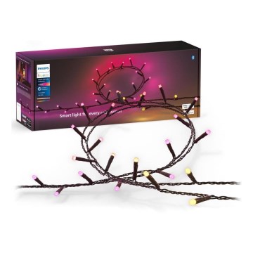 Philips - LED RGBW ρυθμιζόμενα εξωτερικά φωτάκια HUE WHITE AND COLOR AMBIANCE 500xLED 44,4 m 2000-6500K IP54