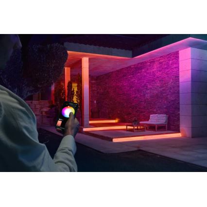 Philips - Ρυθμιζόμενη εξωτερική ταινία LED RGBW Hue FLUX 5m LED/30W/230V 2200-6500K IP67 + αισθητήρας κίνησης