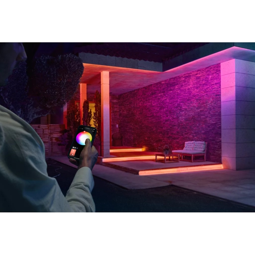 Philips - Ρυθμιζόμενη εξωτερική ταινία LED RGBW Hue FLUX 5m LED/30W/230V 2200-6500K IP67 + αισθητήρας κίνησης
